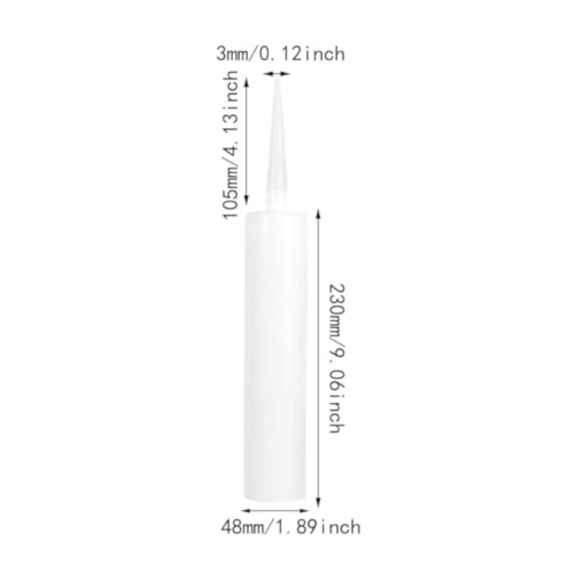 Empty Caulk Tubes Fillable Filling Cracks 310Ml, 5Pcs